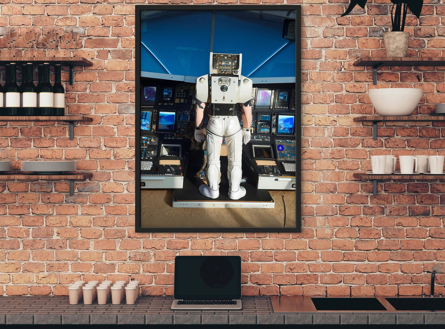 Spaceman - Framed Canvas Print