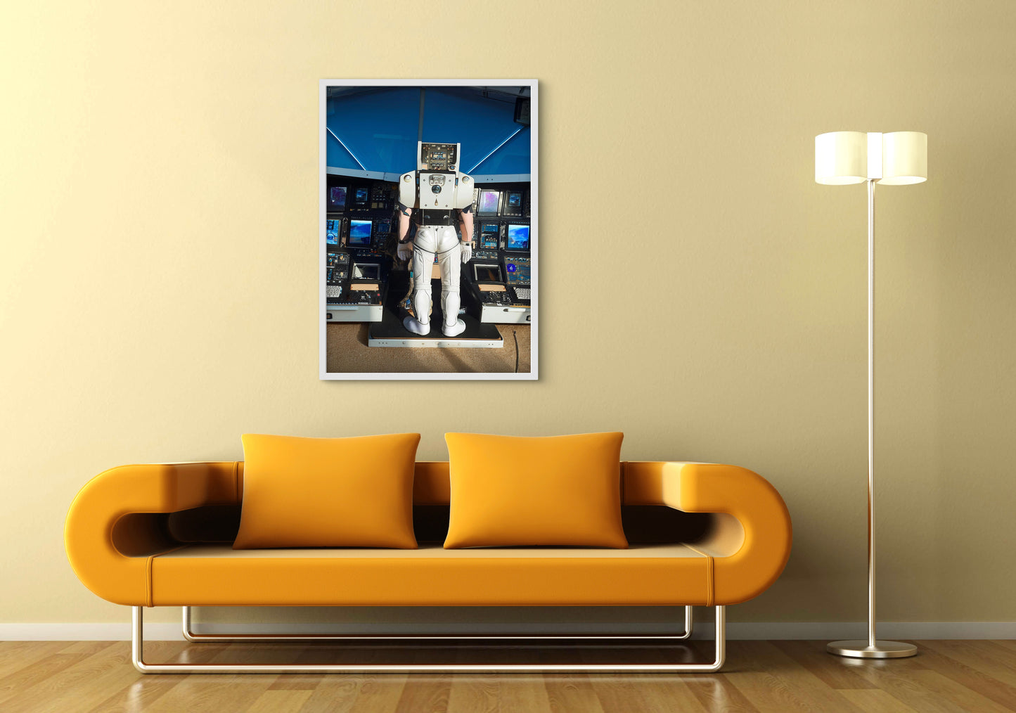 Spaceman - Framed Canvas Print